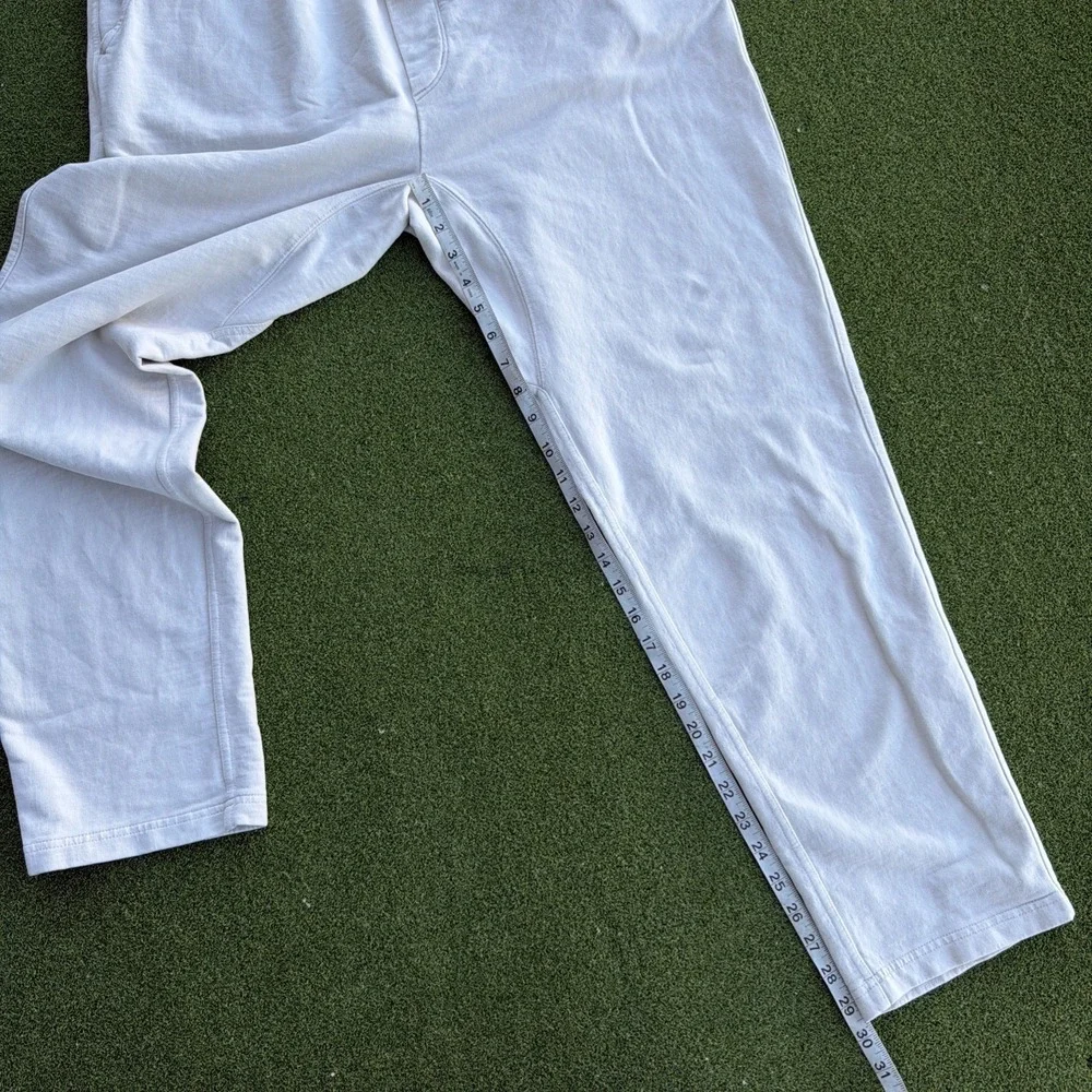 Buck Mason Sweatpants Mens XL Cream Tapered Joggers Casual Cotton Minimalist